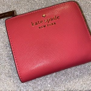 Kate Spade Mini Compact Wallet / Bifold—Coral Pink